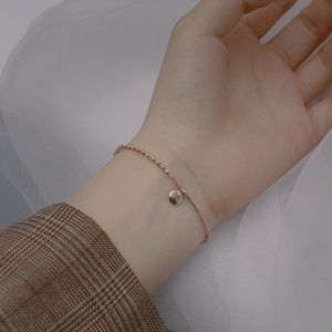NEW Rose Gold/Sterling Silver Lucky Bead Bracelet